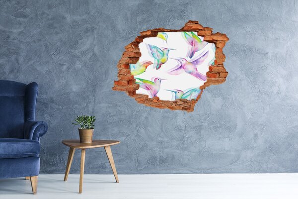 Díra 3D foto tapeta nálepka Kolibříky nd-c-87085424
