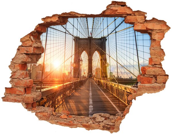 Fototapeta díra na zeď 3D Brooklynský most nd-c-87335557