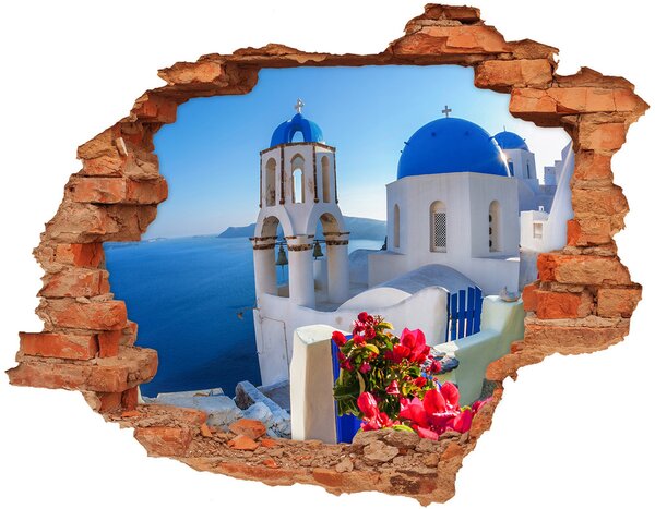 Fototapeta díra na zeď 3D Santorini Řecko nd-c-87829826