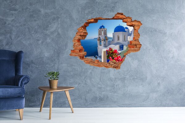 Fototapeta díra na zeď 3D Santorini Řecko nd-c-87829826
