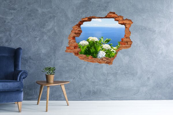 Nálepka fototapeta 3D Květiny nad mořem nd-c-87726143