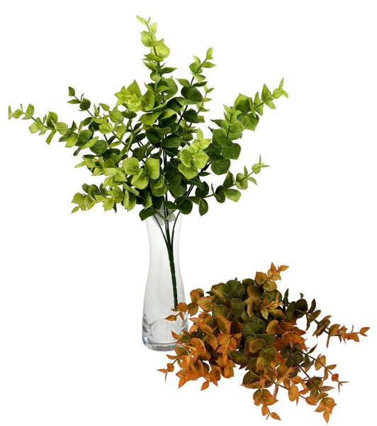 Eukalyptus plast zelený/oranžový 30cm Barva: Mix