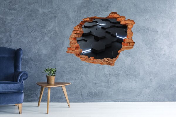 Samolepící díra zeď 3D Abstrakce nd-c-88855589