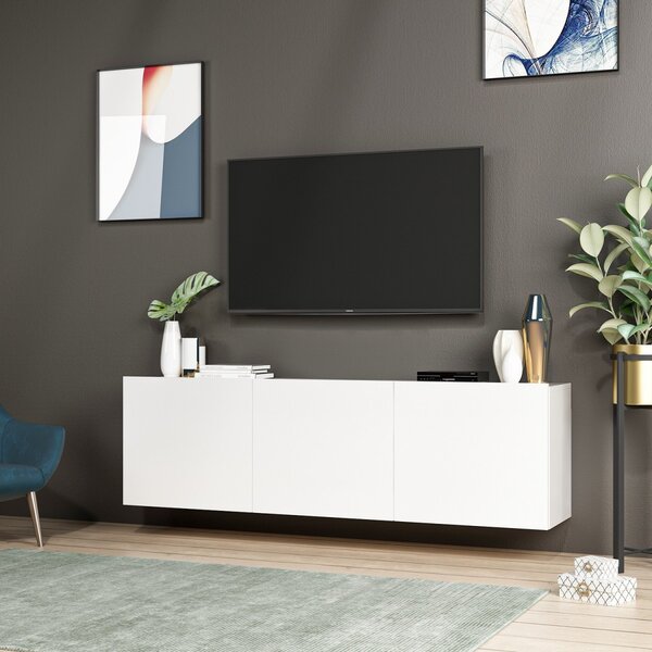Hanah Home TV stolek White 150 cm bílý