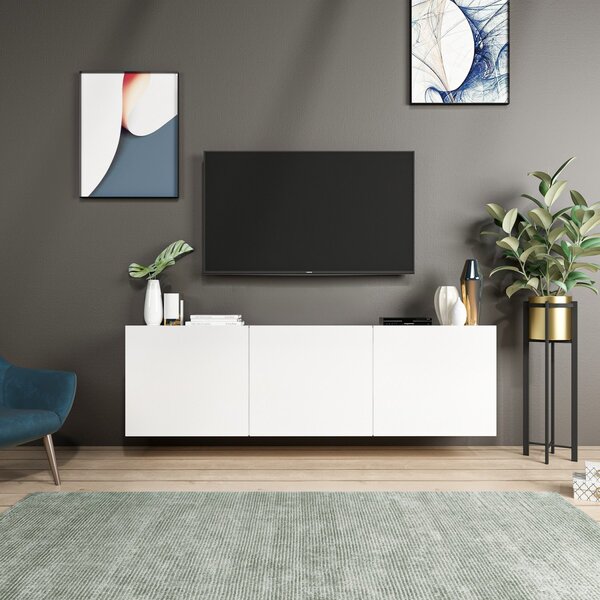 Hanah Home TV stolek White 150 cm bílý