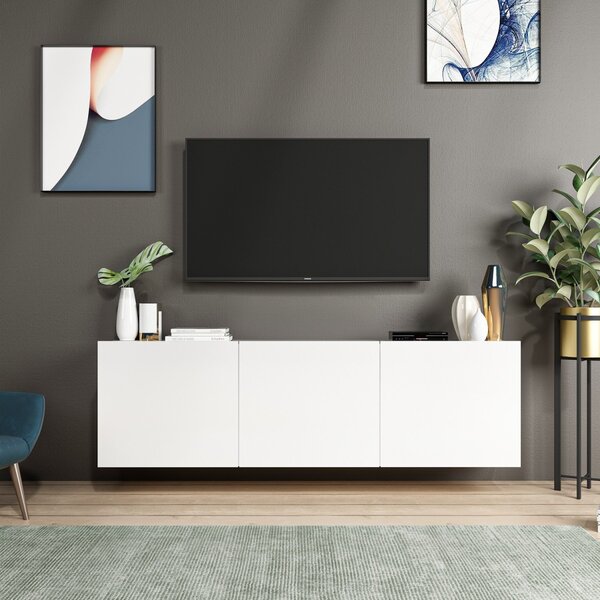 Hanah Home TV stolek White 150 cm bílý