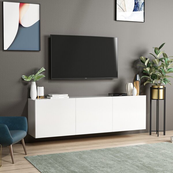 Hanah Home TV stolek White 150 cm bílý