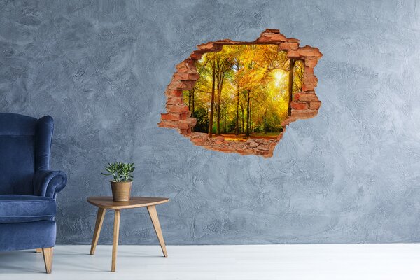 Nálepka fototapeta 3D výhled Podzim les nd-c-89529230