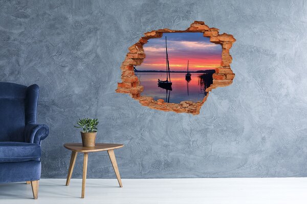 Nálepka fototapeta 3D Plachetnice západ slunce nd-c-89455622