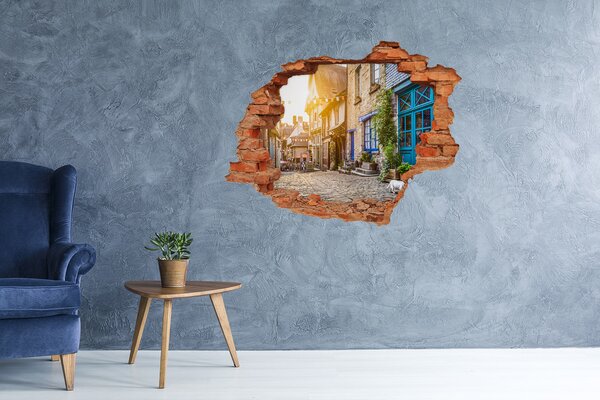 Fototapeta díra na zeď 3D Romantická ulička nd-c-89756946
