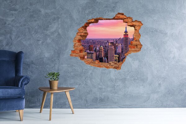 Fototapeta díra na zeď 3D New York západ nd-c-89776597