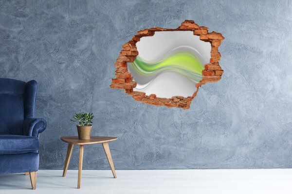 Samolepící díra zeď 3D Abstrakce vlny nd-c-89608150