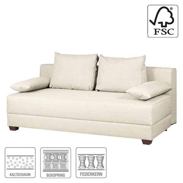 ROZKLÁDACÍ POHOVKA, textil, krémová MID.YOU - Rozkládací pohovky, Online Only