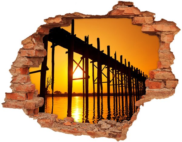 Fototapeta díra na zeď 3D Most západ slunce nd-c-89928276