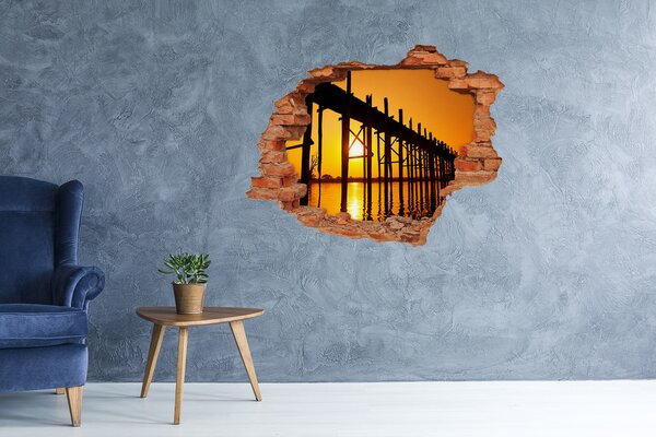 Fototapeta díra na zeď 3D Most západ slunce nd-c-89928276