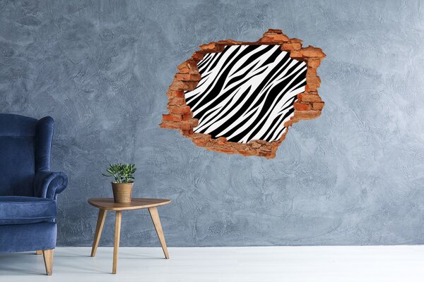 Samolepící díra zeď 3D Zebra pozadí nd-c-89914611