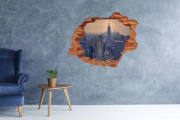 Fototapeta díra na zeď 3D Manhattan New York nd-c-90170601