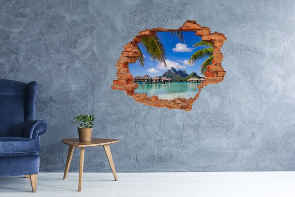 Nálepka fototapeta 3D Palmy na Bora Bora nd-c-90274909