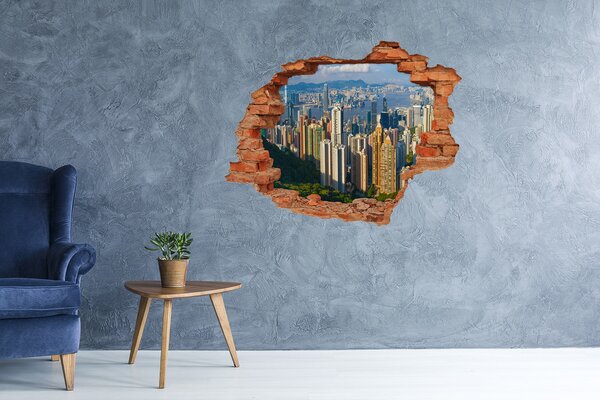Fototapeta díra na zeď 3D Hongkong panorama nd-c-90238708