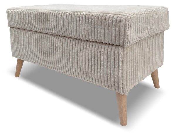 Taburet TESS 60x28 s úložným prostorem - hnědý - manšestr - LINCOLN 17