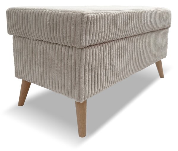 Taburet TESS 60x28 s úložným prostorem - hnědý - manšestr - LINCOLN 17