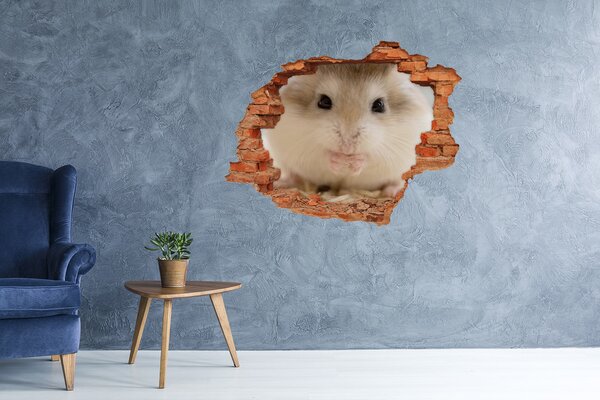 Díra 3D foto tapeta nálepka Křeček nd-c-91045561