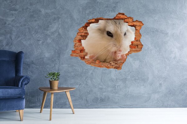 Díra 3D foto tapeta nálepka Křeček nd-c-91045574