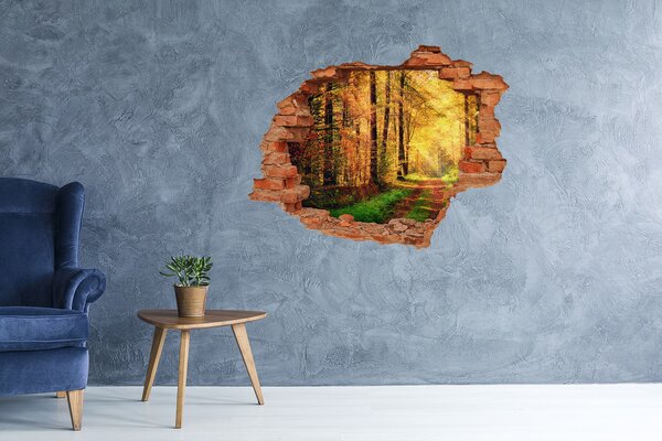 Nálepka fototapeta 3D výhled Podzim les nd-c-91078750