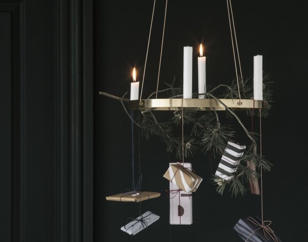 Ferm Living Adventní svícen Circle large, brass