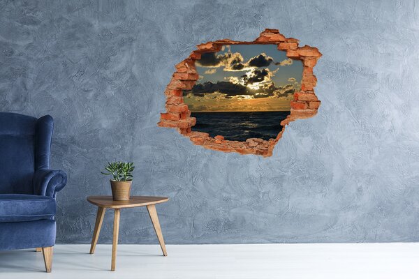 Nálepka fototapeta 3D Západ slunce na moři nd-c-91456037