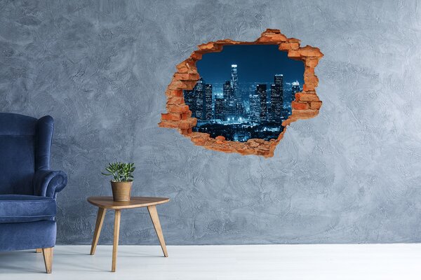 Fototapeta díra na zeď 3D Los Angeles noc nd-c-91736536