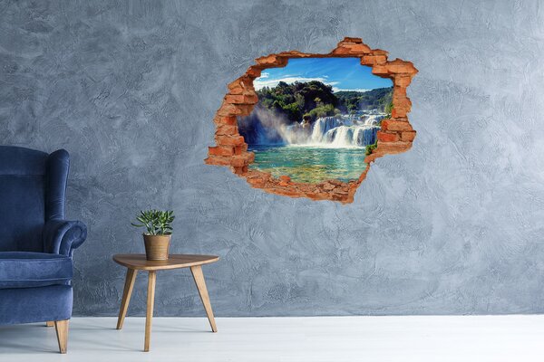 Díra 3D foto tapeta nálepka Vodopády Krka nd-c-92934711