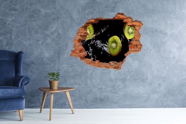 Nálepka 3D díra na zeď samolepící Kiwi a voda nd-c-93951951