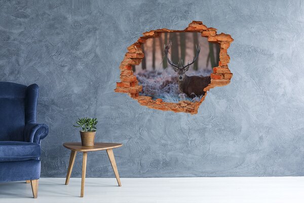 Díra 3D foto tapeta nálepka Jelen východ slunce nd-c-94032190