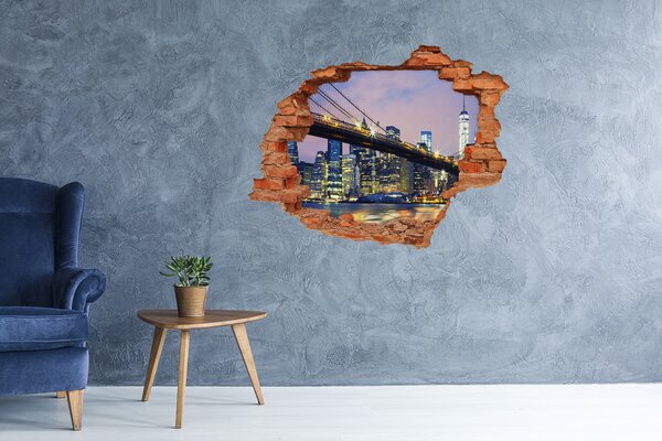 Nálepka 3D díra na zeď Brooklynský most nd-c-94379643