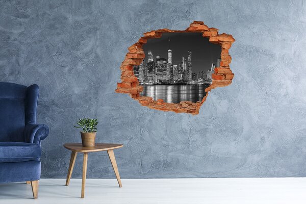 Díra 3D foto tapeta nálepka Manhattan noc nd-c-94054059
