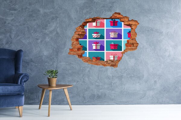 Fototapeta díra na zeď 3D Dárky nd-c-94158831
