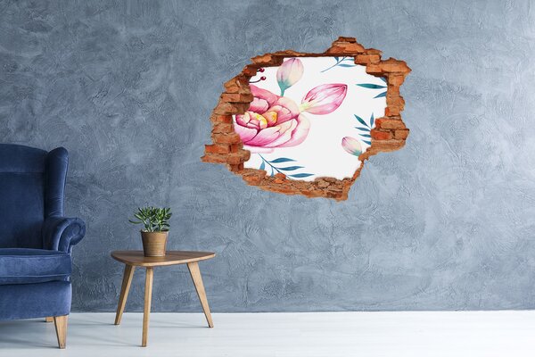 Fototapeta díra na zeď 3D Květinový vzor nd-c-94208415
