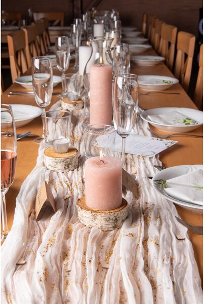 Bolsius Rustic Shine Válec 68x80mm Misty Pink, růžová svíčka
