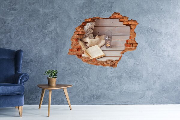 Fototapeta díra na zeď 3D Relax knížka nd-c-95131819