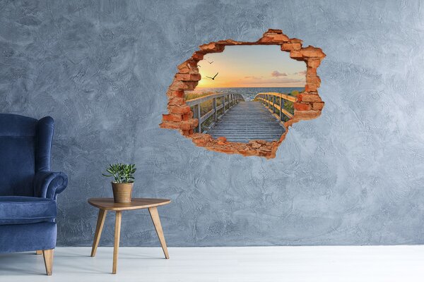 Fototapeta díra na zeď 3D Stezka na pláž nd-c-95407371
