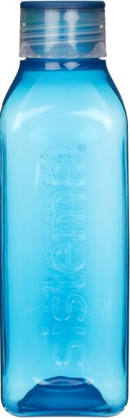 Sistema Hranatá láhev se šroubovacím víčkem Hydrate Square 475 ml, modrá