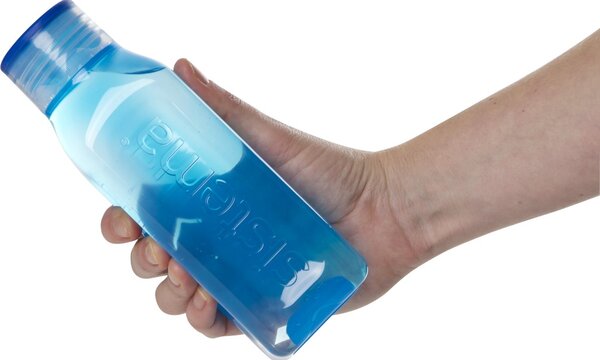 Sistema Hranatá láhev se šroubovacím víčkem Hydrate Square 475 ml, modrá
