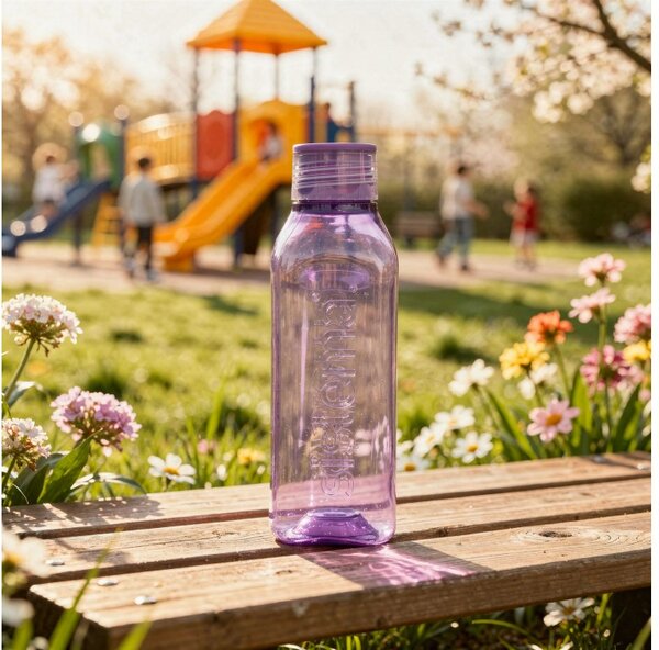 Sistema Hranatá láhev se šroubovacím víčkem Hydrate Square 475 ml, fialová