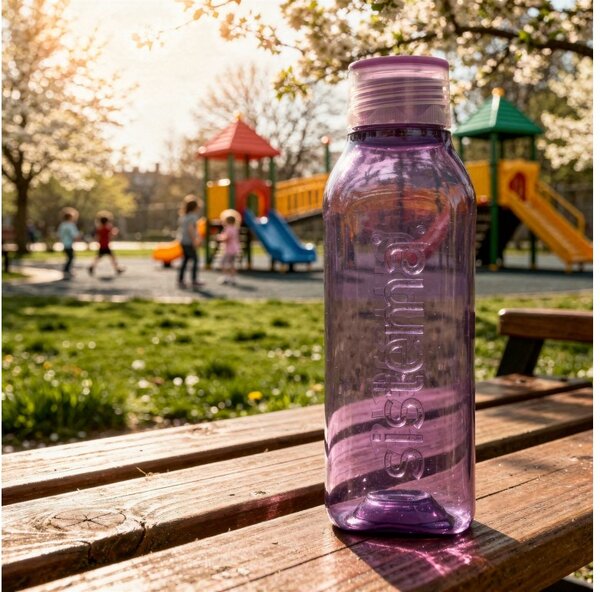 Sistema Hranatá láhev se šroubovacím víčkem Hydrate Square 475 ml, fialová