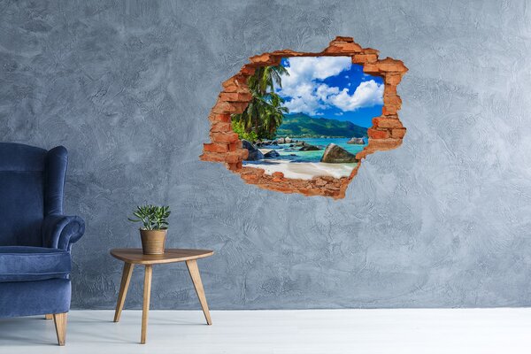 Díra 3D foto tapeta Seychely pláž nd-c-98176668