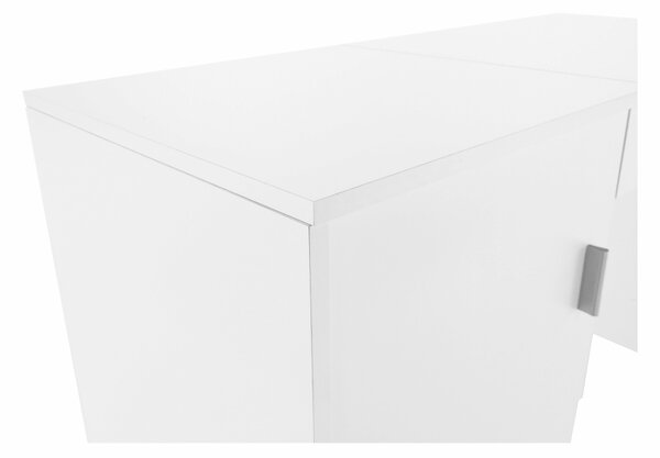 KONDELA Víceúčelový stolek / stůl pro švadleny, bílá, TAILOR