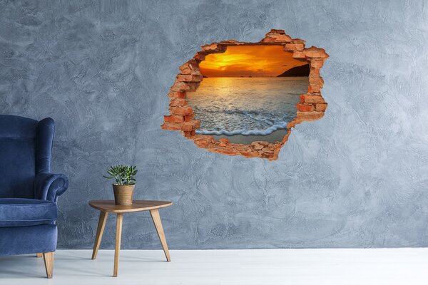 Díra 3D fototapeta nálepka Západ slunce moře nd-c-97995760