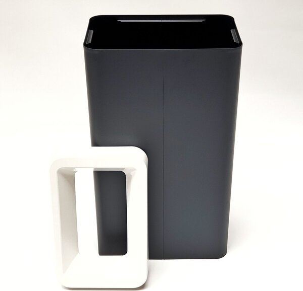 Odpadkový koš na tříděný odpad Caimi Brevetti Maxi N,70 L, bílý, sklo čiré