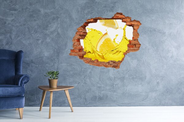 Fototapeta díra na zeď Plátky citronu nd-c-98570020